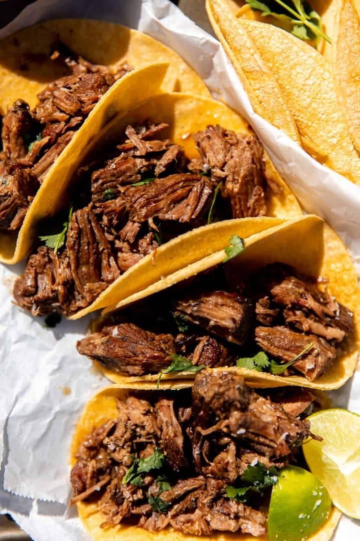 Tex Mex style beef tacos x3