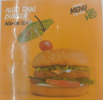 Aloo Tikki Burger