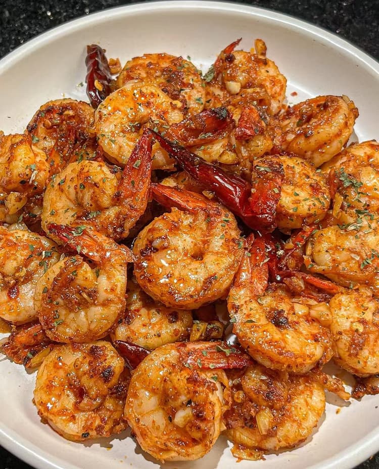 Stirfried Spicy Prawns