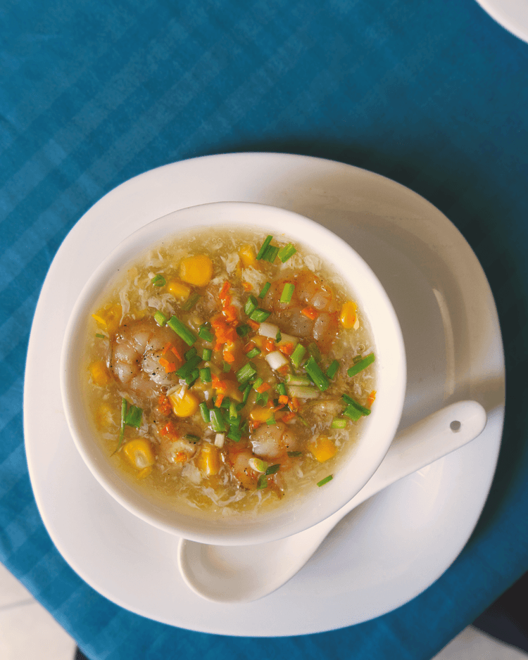 Soupe Maïs  Poulet & Crevette