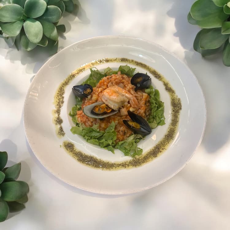 Risotto seafood and Prawns