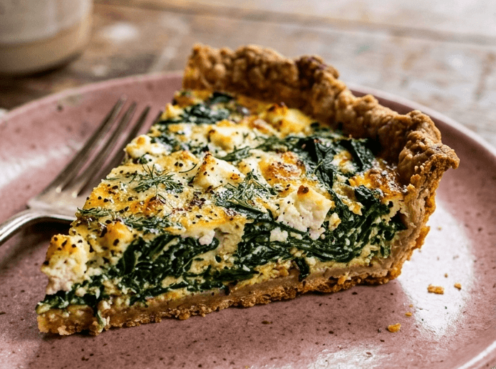 QUICHE SLICE SPINACH & FETA