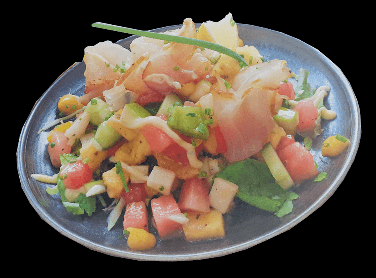 Exotic Salad with Smoked Salmon