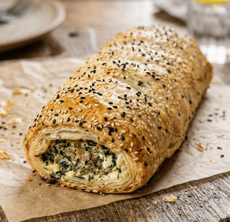 SAUSAGE ROLL SPINACH FETA