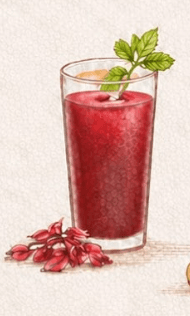 Jus d'hibiscus (bissap)