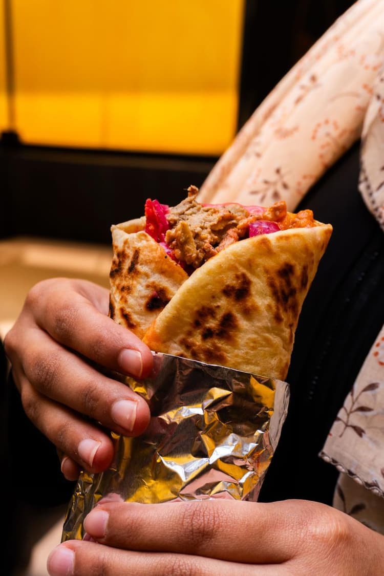 Afghani Cheese Naan Wrap