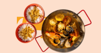 Mariscos al estilo mediterráneo