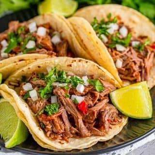 Mexican style beef tacos x3