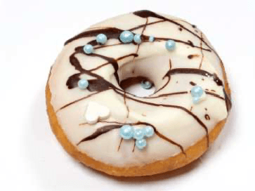 White chocolate doughnut