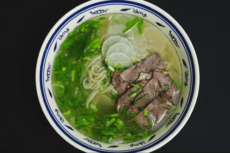 Rich Beef Broth Hand pulled Noodles with Soup