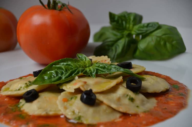 Homemade raviolis