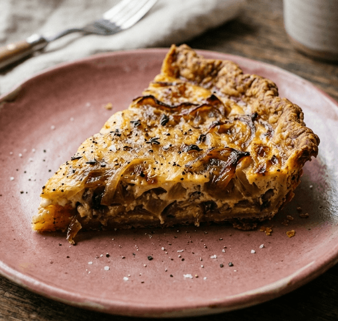 QUICHE SLICE CARAMELIZED ONION & GRUYERE CHEESE
