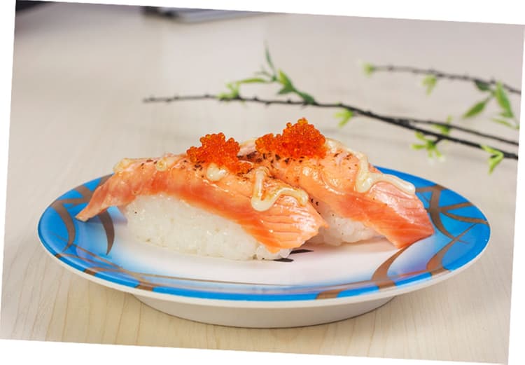 Flaming Salmon Sushi