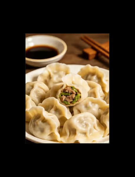 Beef & asparagus Dumplings