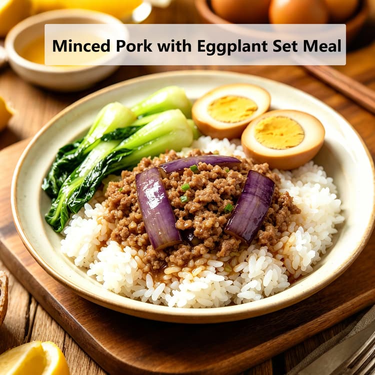 Minced Pork With Eggplant Set Meal