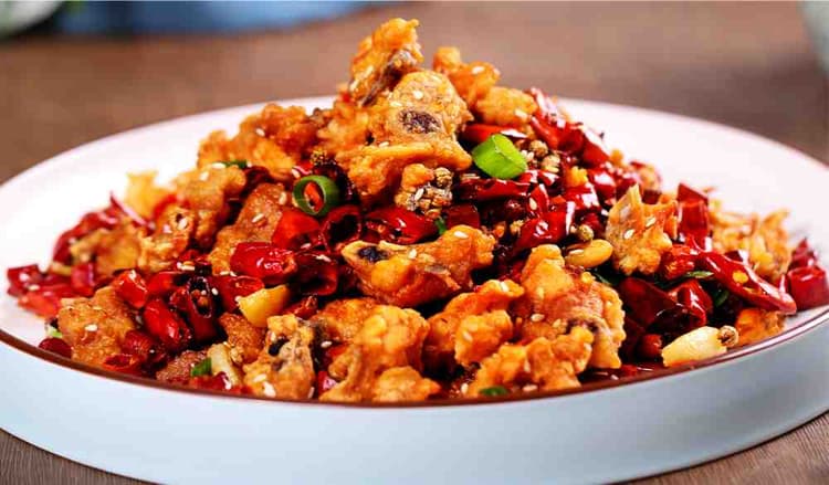 Diced Chicken with Dried Chilies