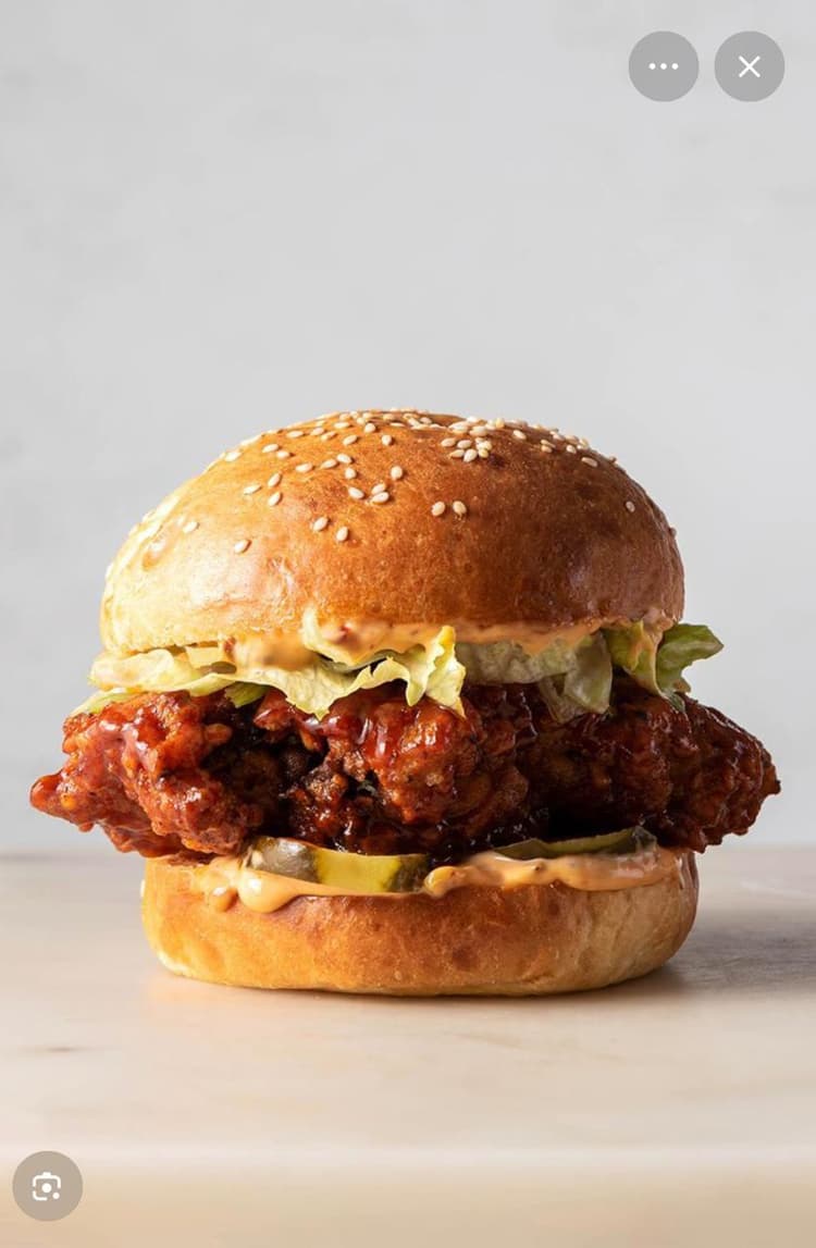Spicy Korean Chicken Burger