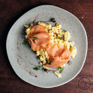 BUTTERY SCRAMBLED EGG  & SMOKED SALMON