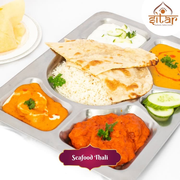 Fish and Prawn Thali