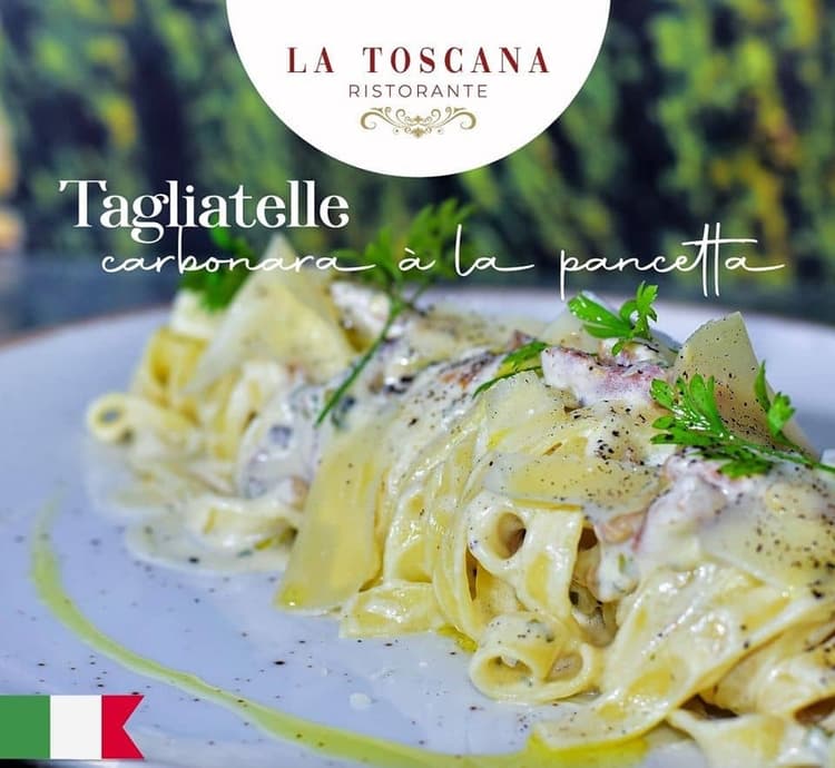 Carbonara au pancetta et fromage Pecorino