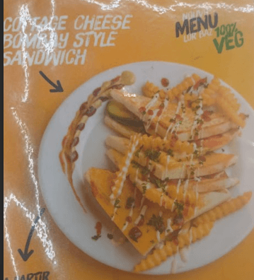 Cottage cheese bombay style sandwich