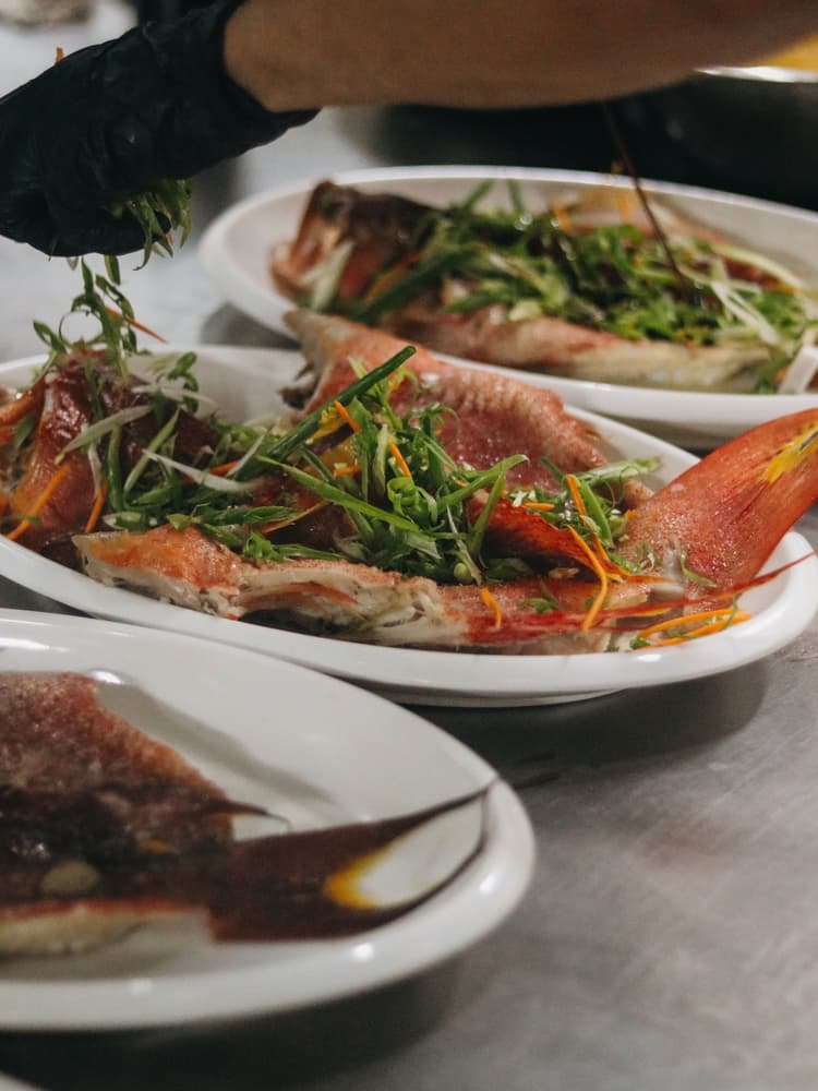 Sautee Fish with Ginger & Spring Onion