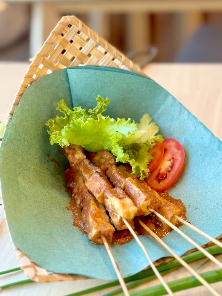 Sate Tahu - Tofu Skewers in Peanut Sauce