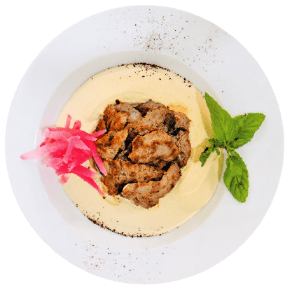 Hummus With Meat Shawarma