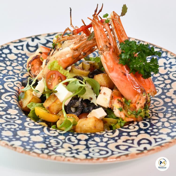 Greek Potato Salad with Prawns