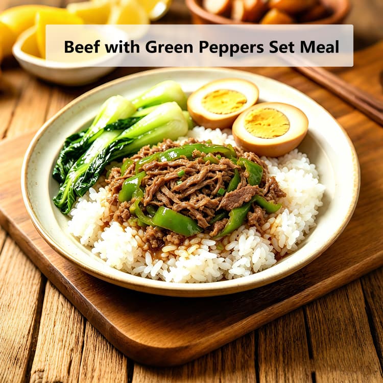 Beef With Green Peppers Set Meal