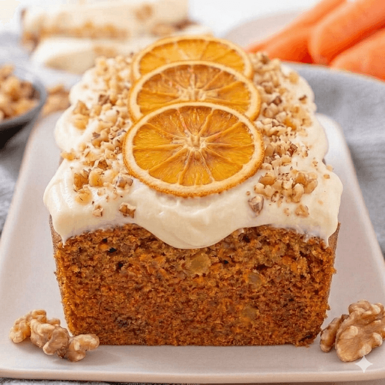CARROT LOAF WITH CREAM CHEESE FROSTING