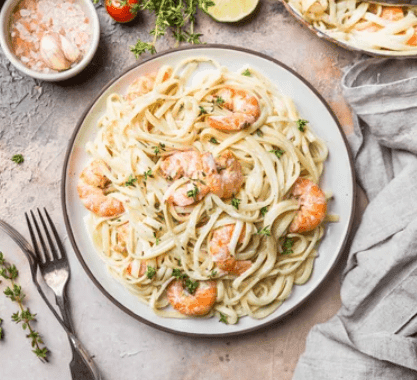 Prawn Spaghetti - Creamy