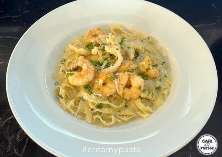 GRILLED PRAWNS TAGLIATELLE