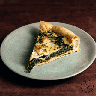 Spinach Feta Quiche Slice
