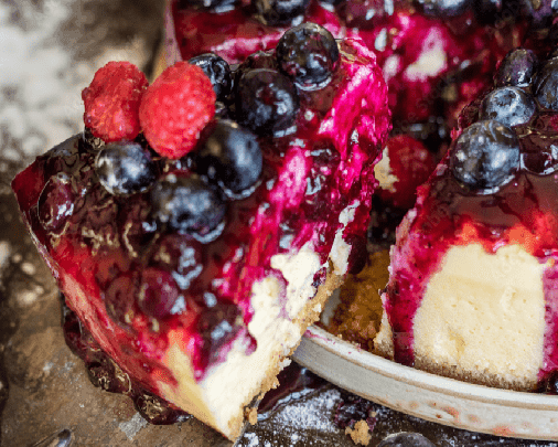 Baked Cheeseslice (1 slice) - Blue Berry Jelly