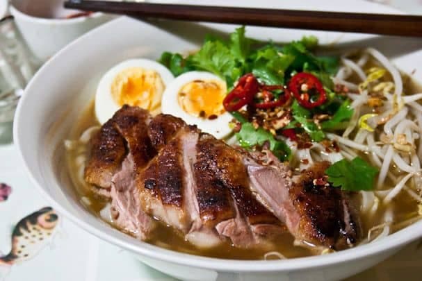 Rice Noodle Soup with Duck